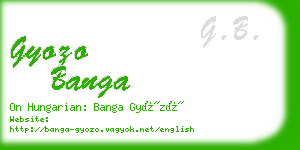 gyozo banga business card